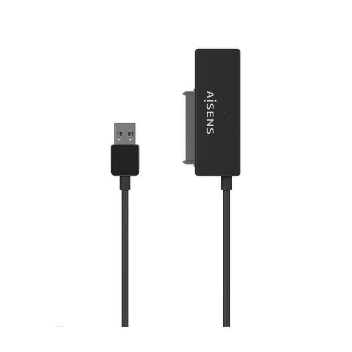 Aisens Adaptador SATA a USB-A USB 3.0/USB3.1 GEN1 para Discos Duros 2.5  y 3.5  con Alimentador - Color Negro