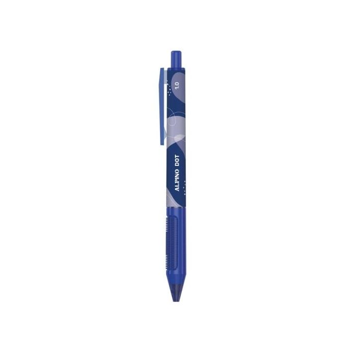 Alpino Dot Boligrafo Retractil - Punta 1mm - Agarre Suave - Color Azul