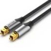 Vention Cable de Fibra Optica - Longitud 15m - Sonido Dolby - Conectores Chapados en Oro - Cubierta Trenzada de Nailon - Nucleo