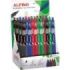 Alpino Dot Expositor con 24 Boligrafos Retractiles - Punta 1mm - Agarre Suave - Colores Surtidos