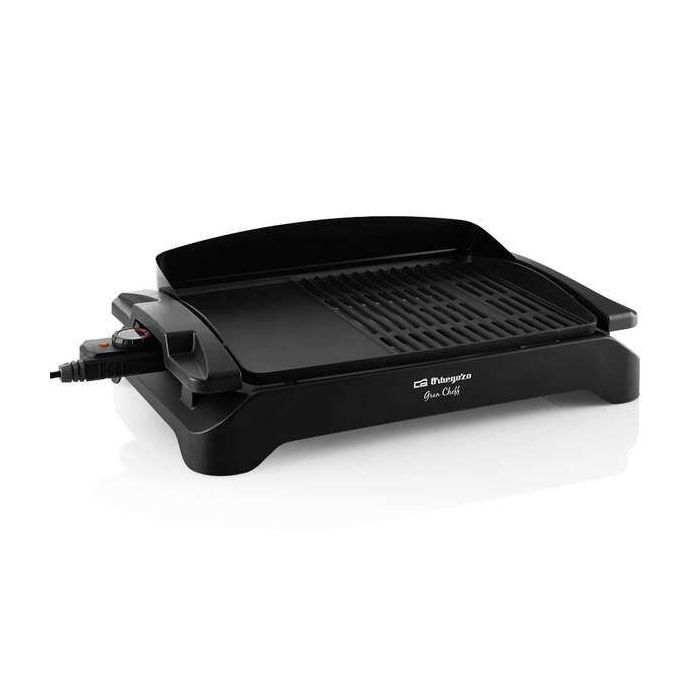 Orbegozo BC 4000 Barbacoa Electrica de Sobremesa - Potente y Versatil para Grandes Reuniones - Doble Zona de Grill y Plancha - F