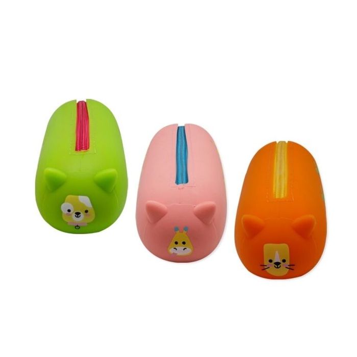 Bismark Animals Portatodo de Silicona Squeezy - 1 Compartimento - 3 Diseños Diferentes