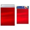 Bismark Pack de 4 Sobres Metalizados - Medidas 324x254mm - Cierre Autoadhesivo - Ideal para Regalos - Color Rojo Metalizado
