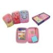 Bismark Animals Plumier 3D Goma Eva de 1 Compartimento - Incluye 12 Ceras de Colores Pastel, 4 Boligrafos Pastel, 1 Lapicero con