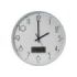 Bismark Reloj Oficina con Marcador Digital de Temperatura y Humedad - Numeros Negros - Cristal Exterior - Manecillas de Aluminio