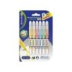 Bismark Long-Life Pack de 6 Marcadores Fluorescentes Pastel - Tinta Liquida - Punta Biselada - Ideal para Subrayar y Resaltar -