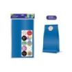 Bismark Pack de 10 Sobres Papel Kraft 50grs con 10 Pegatinas para Cierre - Medidas 24x42x6cm - Ideal para Regalos - Color Azul