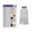 Bismark Pack de 10 Sobres Papel Kraft 50grs con 10 Pegatinas para Cierre - Medidas 30x47x8cm - Ideal para Regalos - Color Plata