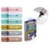 Bismark Pack de 6 Marcadores Fluorescentes Glitter - 3x Pastel y 3x Metalizados - Tinta de Secado Rapido - Punta Biselada - Idea
