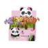 Bismark Animals Panda Boligrafo Tacto Soft con Flores y Cara de Panda - Punta Fina - Tinta Gel Color Negro - 6 Diseños Diferente