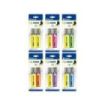 Bismark Long-Life Pack de 2 Marcadores Fluorescentes- Tinta de Secado Rapido - Punta Biselada - Ideal para Subrayar y Resaltar -