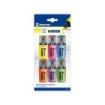 Bismark Long-Life Pack de 6 Mini Marcadores Fluorescentes Neon - Tinta de Secado Rapido - Punta Biselada - Ideal para Subrayar y