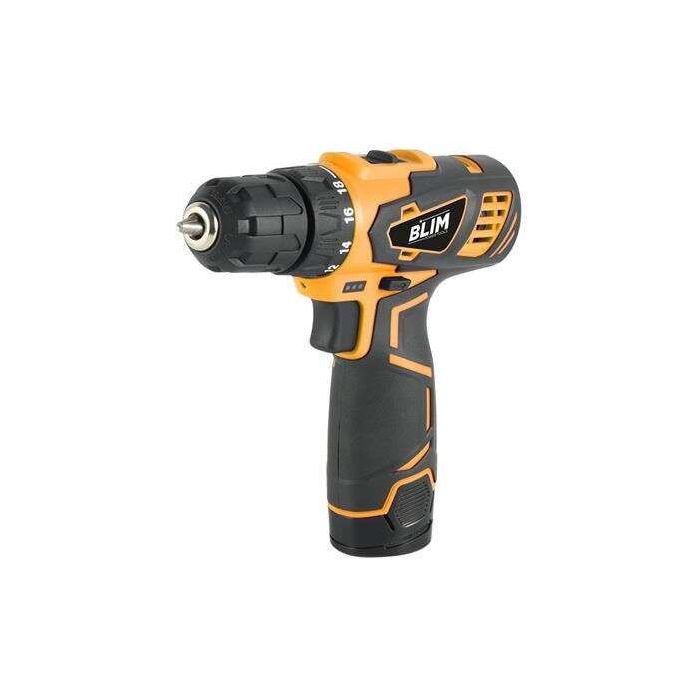 Blim Taladro Inalambrico - 10mm - Mango Ergonomico - Bateria 12V - 1.5 Ah - Cargador - Display y Luz LED - 2 Velocidades - Par M