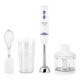 Orbegozo BT 1320 Batidora-Picadora Versatil - Potente Motor 400W - Hoja de Acero Inoxidable - Mango Ergonomico - Vaso Mezclador