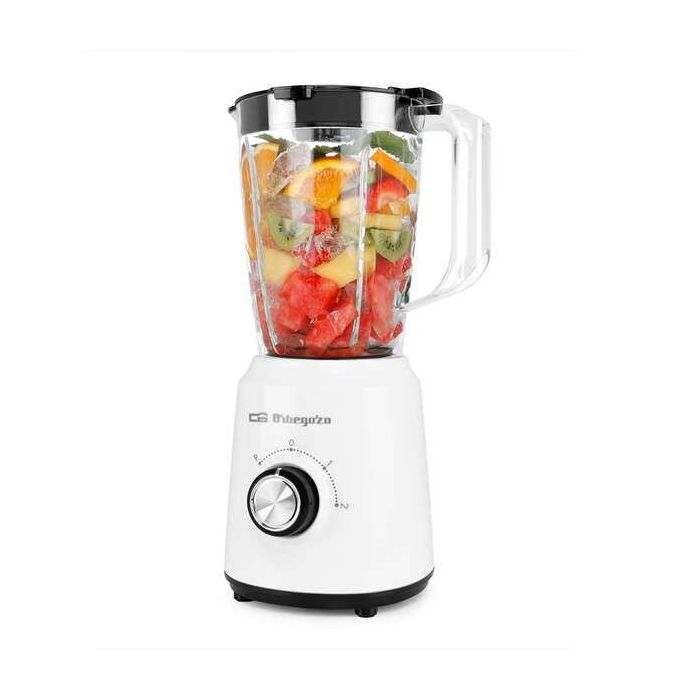 Orbegozo BV 5035 Batidora de Vaso Multiusos - Potente 500W - Vaso 1.5L - Cuchilla de Acero Inoxidable - 2 Velocidades + Pulse -