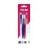 Milan P1 Nata® 624 Pack con 4 Boligrafos de Bola Retractiles - Punta Redonda 1mm - Tinta Color Azul - Cuerpos de Colores Surtido