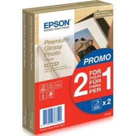 Epson Premium Glossy Photo Pack de 80 Hojas de Papel Fotografico - 10x15cm - Gramaje de 255g/m2 - Acabado Brillante - Compatible