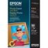 Epson Photo Glossy Pack de 50 Hojas de Papel Fotografico - 10x15cm - Gramaje de 200g/m2 - Acabado Brillante - Compatible con Imp
