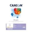 Canson Imagine Bloc Encolado de 50 Hojas A5 - Grano Fino - 14,8x21cm - 200g - Color Blanco