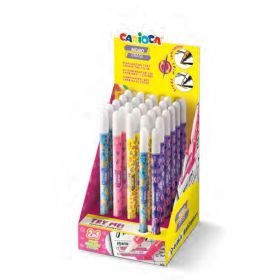 Carioca Memo Erase 2 en 1 Expositor con 25 Rotuladores +2 para Probar - Una Punta Subraya y la otra Borra el Color - Colores Sur