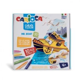 Carioca Pop-Up Pack de 10 Rotuladores Superlavables - Doble Punta - Fina y Media - para Colorear y Construir - Create - Color Tr