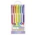 Carioca Fiorella Pack de 6 Boligrafos de Colores Tinta Gel - Punta de Bola 1mm - Cuerpo Transparente Pastel - Colores Pastel Sur