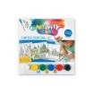 Carioca Artivity Cities of the World Vol. 1 Pack con 6 Laminas para Pintar + 6 Botes de Tempera + Pincel