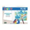 Carioca Watercolor Pack con 15 Hojas A4 para Acuarela - Papel de 300gr - No Deja que los Colores Traspasen