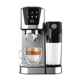 Cecotec Power Espresso 20 Cream Cafetera Semiautomatica - 1350W - 20bar - Tanque de Leche 0.7L - Deposito de 1L - Calienta Tazas