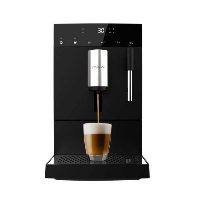 Cecotec Cremmaet Compact Steam Cafetera Superautomatica - 19bar - Deposito de 1.1L - Molinillo Conico - Pantalla Tactil - Termob