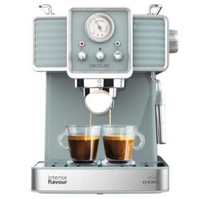 Cecotec Power Espresso 20 Tradizionale Cafetera Espresso - 1350W - 20bar - Manometro - Vaporizador Orientable - Capacidad 1.5L -