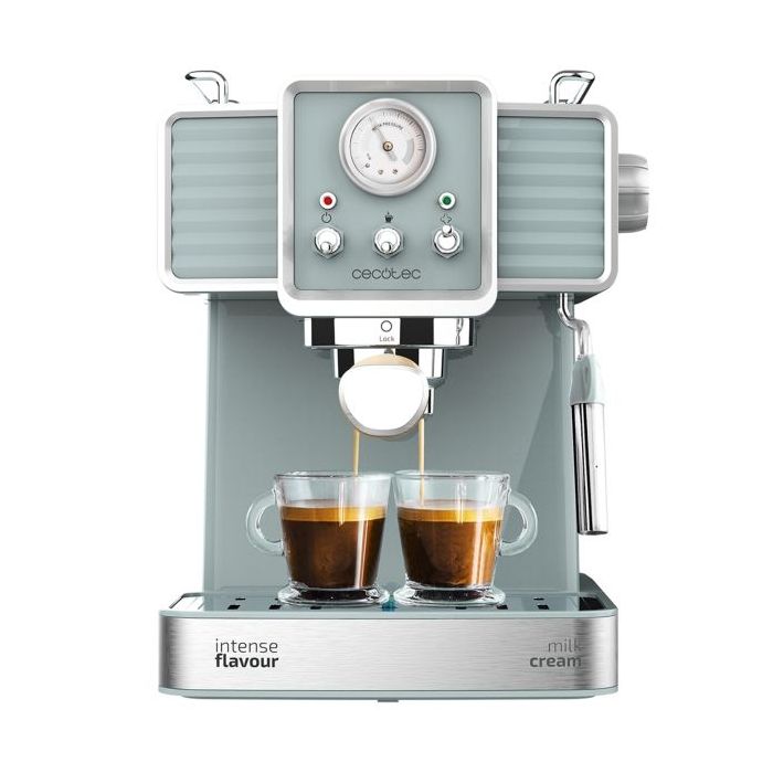 Cecotec Power Espresso 20 Tradizionale Cafetera Espresso - 1350W - 20bar - Manometro - Vaporizador Orientable - Capacidad 1.5L -
