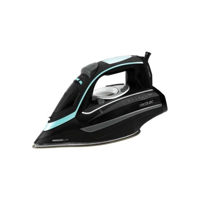 Cecotec 3D ForceAnodized 750 Smart Plancha de Vapor 3100W - Golpe de Vapor 200gr/min - Doble Suela Anodizada - Pantalla LCD - Va