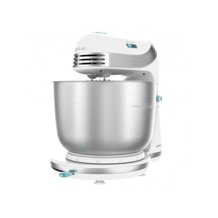Cecotec Cecomixer Easy White Batidora Amasadora 250W - Bol de Acero Inoxidable de 3,5L - Movimiento Planetario - 6 Velocidades