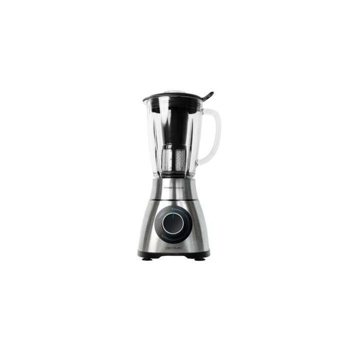 Cecotec Power Black Titanium 1300 PerfectMix Batidora de Vaso 1300W - Capacidad 1,8L - Cuchilla de 6 Hojas con Recubrimiento de