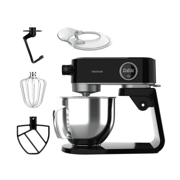 Cecotec Twist and Fusion 4000 Luxury Batidora Amasadora - 800W - Movimiento Planetario - Bol de Acero Inoxidable de 5.2L - 8 Vel