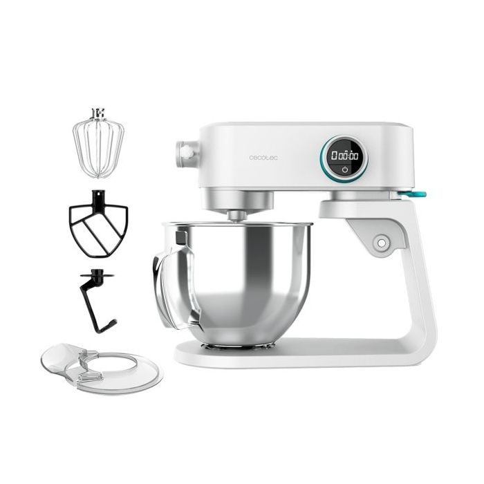 Cecotec Twist and Fusion 4000 Luxury Batidora Amasadora - 800W - Movimiento Planetario - Bol de Acero de 5.2L - 8 Velocidades -