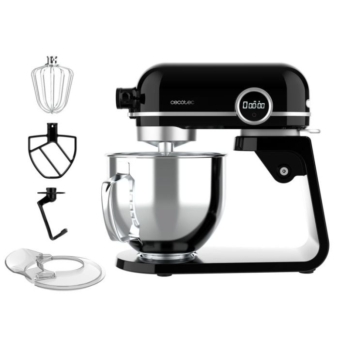 Cecotec Twist and Fusion 4500 Luxury Batidora Amasadora - 800W - Movimiento Planetario - Bol de Acero de 5.2L con Asa - 8 Veloci