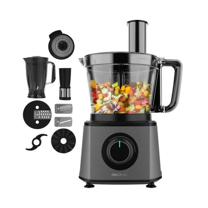 Cecotec FoodProcessor Paprika 2000 Full Procesador de Alimentos - 2000W - Bowl de 3.5L - Jarra de 1.8L - Filtro - Exprimidor - D