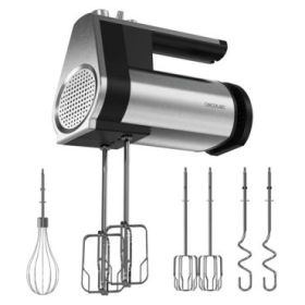 Cecotec PowerTwist 500 Full Steel Batidora de Varillas - Potencia 500W - Velocidad Ajustable - Incluye Accesorios - Ergonomico -