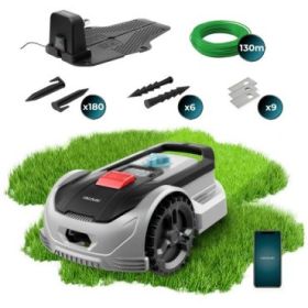 Cecotec Conga GrassHopper 500 Connected Robot Cortacesped Inteligente - Cobertura de 500m2 - Adaptacion Automatica a Irregularid