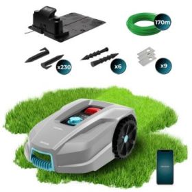 Cecotec Conga GrassHopper 800 Connected Robot Cortacesped Inteligente - Cobertura hasta 800m2 - Resistente al Agua IPX5 - Sensor