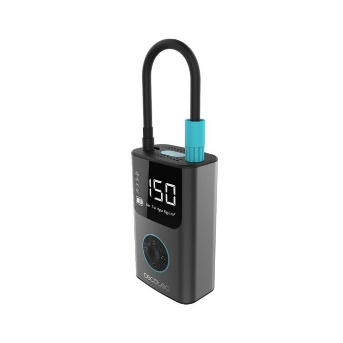 Cecotec Air Max Inflador Electrico - 150psi de Presion Maxima - Compatibilidad Multiple - Doble Bateria de Litio 2000mAh - USB-C