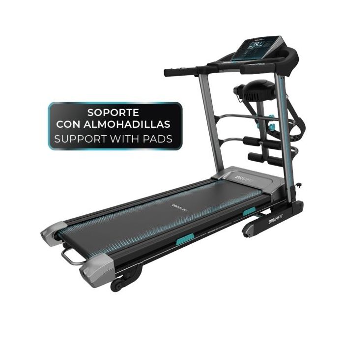 Cecotec DrumFit WayHome 1600 Obelia Pro Cinta de Correr Plegable - 1500W - Velocidad 16km/h - Inclinacion Motorizada - Amortigua