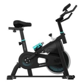 Cecotec Drumfit Indoor 10000 Teseo Bicileta Estatica - Pantalla LCD - Transmision por Correa - Sillin Ergonomico Ajustable - Res