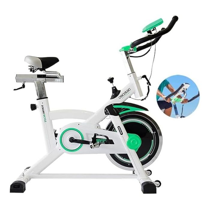 Cecotec Extreme X Bicicleta Estatica con Volante de 16kg - Transmision por Correa - Pantalla LCD Multifuncion - Manillar Regulab