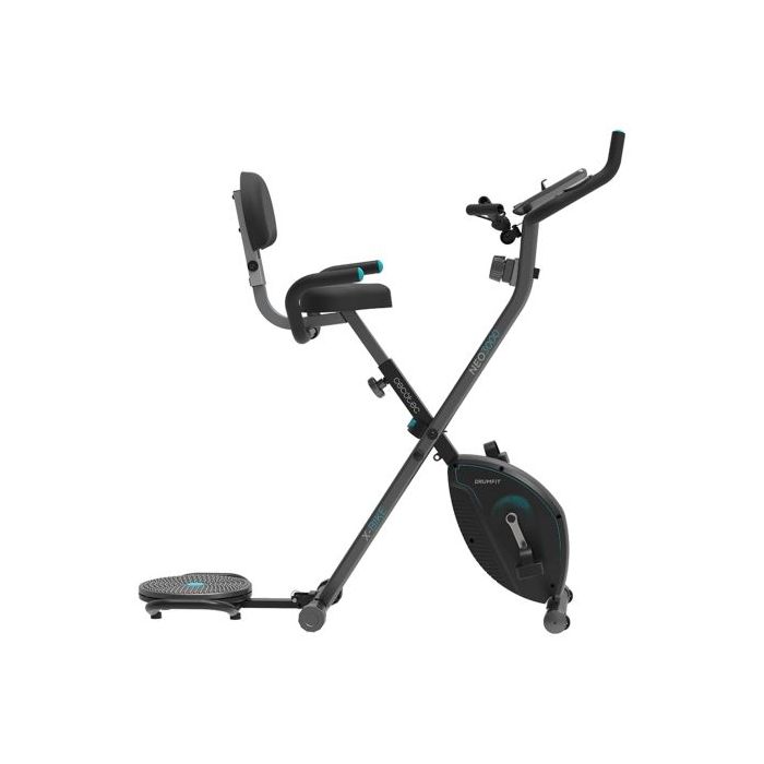 Cecotec DrumFit X-Bike 3000 Neo Pro Bicicleta Estatica Plegable - Pantalla LCD - Sillin Acolchado y Respaldo - Soporte para Disp
