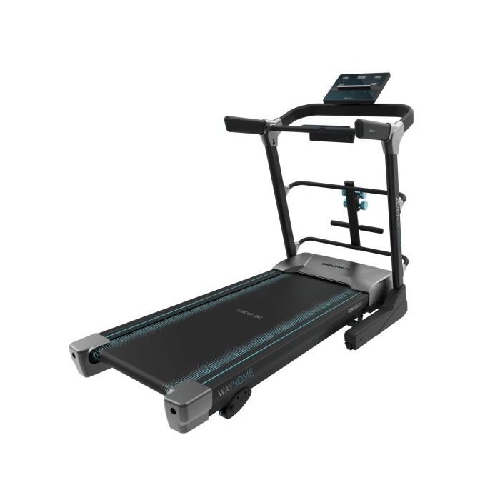 Cecotec DrumFit WayHome 1800 Runner Sprint Cinta de Correr - 2200W - Velocidad hasta 18km/h - Amortiguacion - Mancuernas y Barra