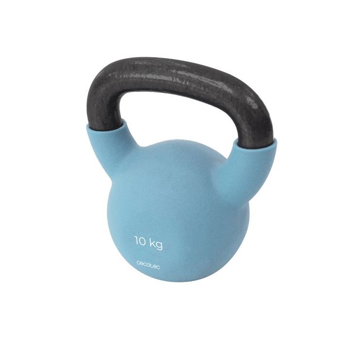 Cecotec Drumfit KettleBell 10000 Neo Pesa Rusa de 10kg - Recubrimiento de Neopreno - Hierro Fundido - Agarre Ergonomico - 18.7cm