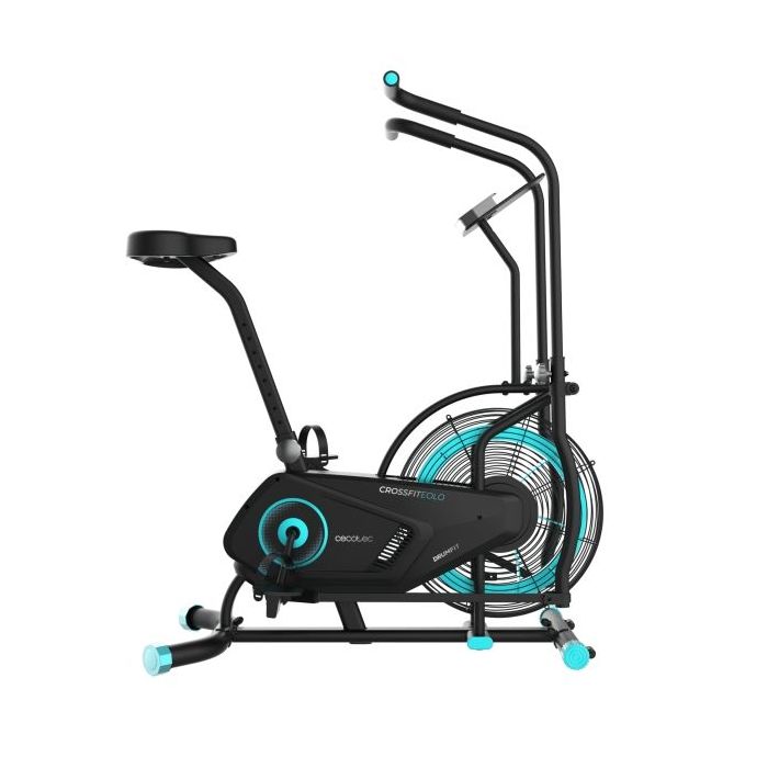 Cecotec Drumfit CrossFit 2000 Eolo Bicileta Estatica - Pantalla LCD - Resistencia Ajustable - Sillin Regulable - Pedaleo Bidirec